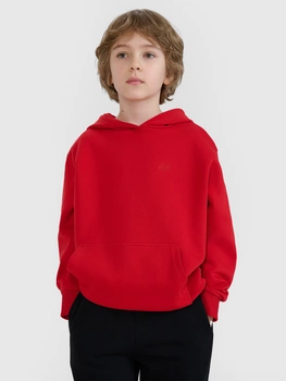 Bluza dresowa nierozpinana z kapturem chłopięca 4F 4FJWSS25TSWSM1852-62S