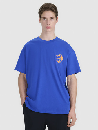 T-shirt oversize z nadrukiem męski 4F 4FWSS25TTSHM1979-36S