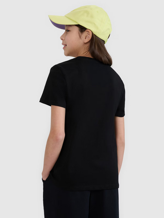 T-shirt regular z nadrukiem dziewczęcy 4F 4FJWSS25TTSHF1871-20S