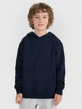 Bluza dresowa nierozpinana z kapturem chłopięca 4F 4FJRMM00TSWSM2482-31S