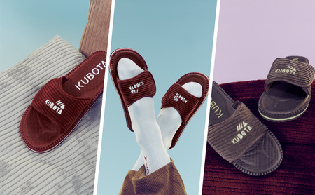 Klapki na rzep sztruksowe męskie Kubota KUBKRZ-AW23-02-28