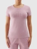 T-shirt slim z logo damski 4F 4FWSS24TTSHF1163-56S