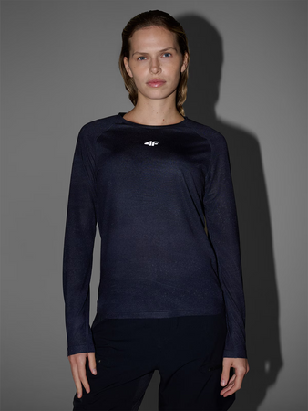 Longsleeve rowerowy szybkoschnący damski 4F 4FWSS25TFLOF344-20A