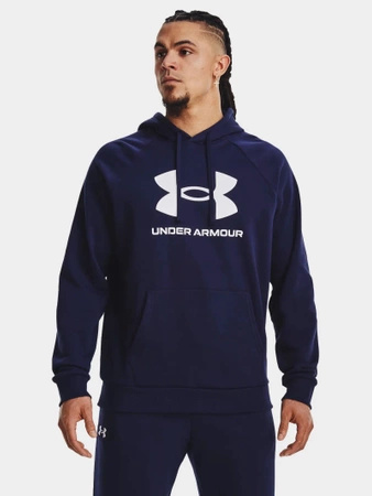 Bluza męska bawełniana kangurka z logo Under Armour 1379758-410