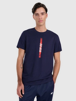 T-shirt regular z nadrukiem męski 4F 4FRAW25TTSHM3225-31S