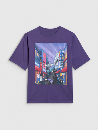 T-shirt oversize z nadrukiem chłopięcy 4F 4FJRAW25TTSHM3061-51S