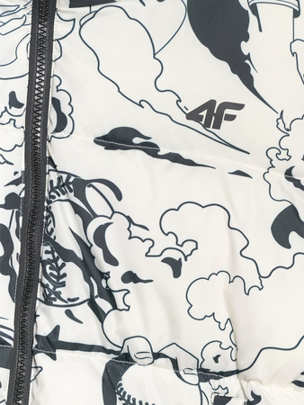 Kurtka puchowa z wypełnieniem syntetycznym dziewczęca 4F 4FJRAW25TDJAF0748-11A