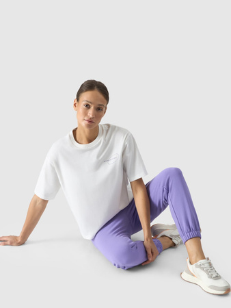 T-shirt oversize z nadrukiem damski 4F 4FRSS24TTSHF2089-11S