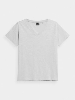 T-shirt regular gładki damski 4F