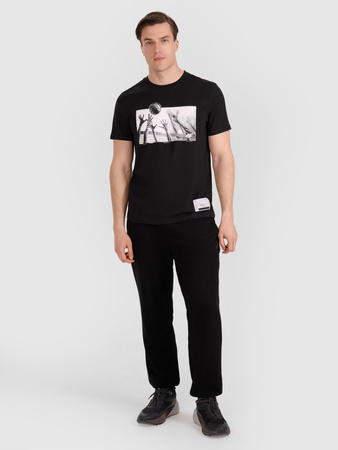 T-shirt regular z nadrukiem siatkarskim męski 4F 4FRAW25TTSHM3319-20S