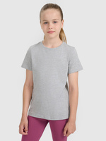 T-shirt gładki dziewczęcy 4F 4FJWMM00TTSHF2332-25M
