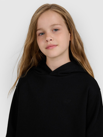 Bluza dresowa nierozpinana z kapturem dziewczęca 4F 4FJWMM00TSWSF1862-20S