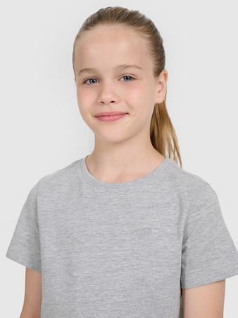 T-shirt gładki dziewczęcy 4F 4FJWMM00TTSHF2332-25M
