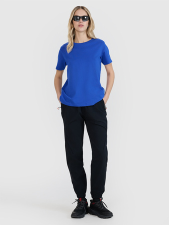 T-shirt oversize z nadrukiem damski 4F 4FWSS25TTSHF2238-36S