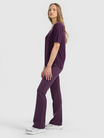 Spodnie dresowe z prostymi nogawkami z modalem damskie 4F 4FRAW25TTROF1646-50S