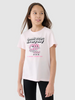 T-shirt dziewczęcy regular z nadrukiem 4F 4FJRSS25TTSHF2585-12S
