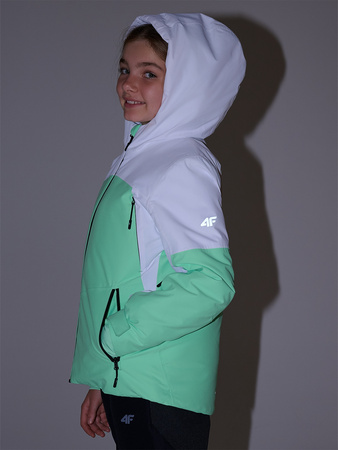 Kurtka narciarska membrana 8000 dziewczęca 4F 4FJRAW25TTJAF1037-42N