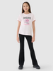 T-shirt dziewczęcy regular z nadrukiem 4F 4FJRSS25TTSHF2585-12S