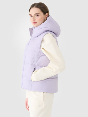Bezrękawnik damski puchowy z wypełnieniem syntetycznym 4FWSS25TVJAF183-52S