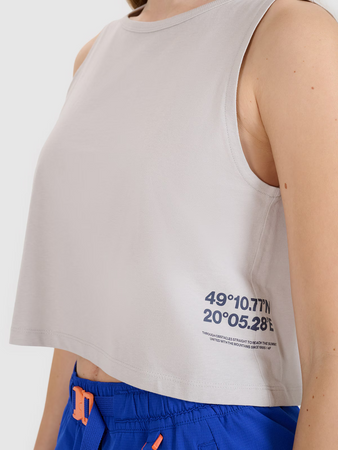 Top z nadrukiem damski 4F 4FWSS25TSLEF157-27S