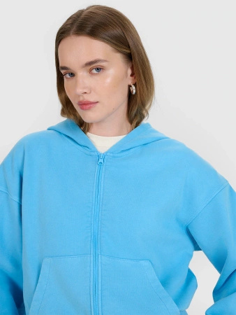 Bluza dresowa rozpinana z kapturem damska 4F 4FRSS25TSWSF2195-33S