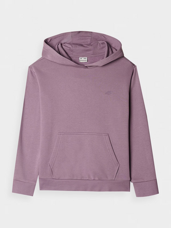 Bluza dresowa nierozpinana z kapturem dziewczęca 4F Junior 4FJWMM00TSWSF1316-51S