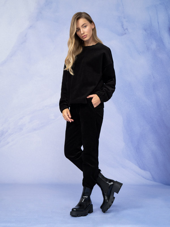 Bluza sztruksowa bez kaptura damska OUTHORN OTHAW22TSWSF076-20S