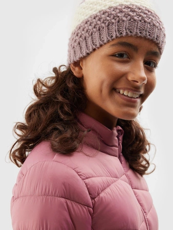 Czapka zimowa z dodatkiem wełny dziewczęca 4F Junior