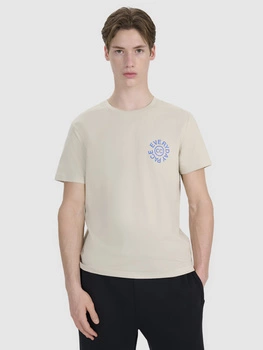 T-shirt regular z nadrukiem męski  4F 4FWSS25TTSHM1980-83S