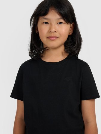 T-shirt regular gładki dziewczęcy 4F 4FJRMM00TTSHF3231-20S