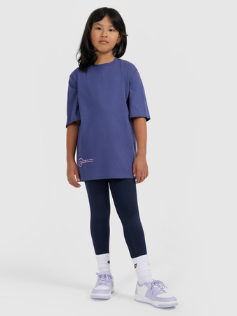 T-shirt oversize z nadrukiem dziewczęcy 4F 4FJRAW25TTSHF3187-33S