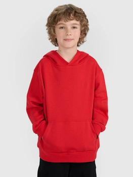 Bluza dresowa nierozpinana z kapturem chłopięca 4F 4FJRAW25TSWSM2490-62S