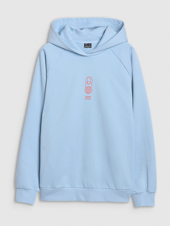 Bluza dresowa nierozpinana z kapturem męska 4F 4FRSS25TSWSM2111-34S