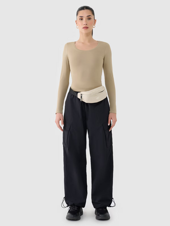 Longsleeve slim gładki damski 4F 4FRSS25TLONF511-83S