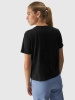 T-shirt regular gładki damski 4FWAW24TTSHF1650-20S