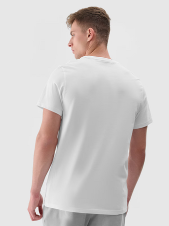T-shirt regular z nadrukiem męski 4F 4FRAW24TTSHM2301-10S