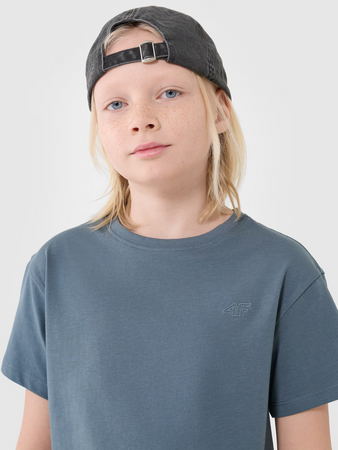 T-shirt oversize gładki chłopięcy 4F 4FJWSS25TTSHM2324-46S