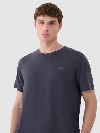 Koszulka trekkingowa z wełną Merino męska 4F 4FWSS25TFTSM1268-22S
