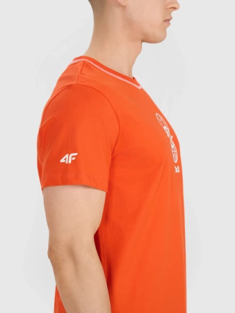 T-shirt regular z nadrukiem męski 4F 4FRSS25TTSHM3092-70S