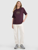 T-shirt oversize z nadrukiem damski  4F 4FRSS25TTSHF2791-50S