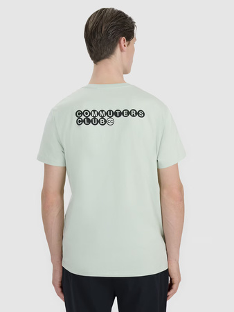 T-shirt regular z nadrukiem męski 4F 4FWSS25TTSHM2239-47S