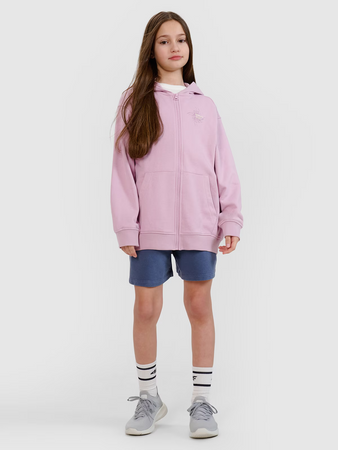 Bluza dresowa rozpinana z kapturem dziewczęca 4F 4FJWSS25TSWSF1482-52S