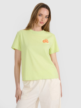 T-shirt oversize z nadrukiem damski 4F 4FRSS25TTSHF3160-73S