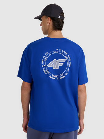 T-shirt oversize z nadrukiem męski 4F 4FWAW25TTSHM2403-36S