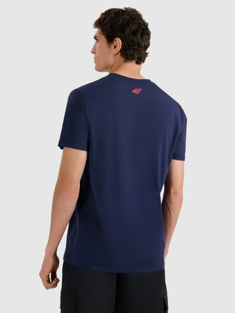 T-shirt regular z nadrukiem męski 4F 4FRAW25TTSHM3364-31S