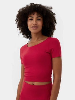 T-shirt crop top do jogi szybkoschnący damski 4F