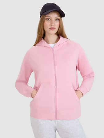 Bluza dresowa rozpinana z kapturem damska 4F 4FWMM00TSWSF1763-56S