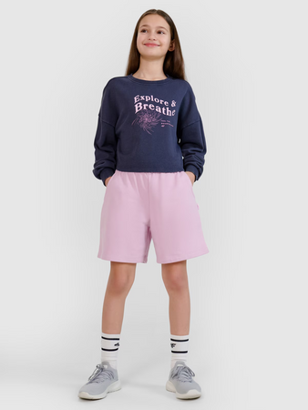 Spodenki dresowe dziewczęce 4F 4FJWSS25TSHOF483-52S