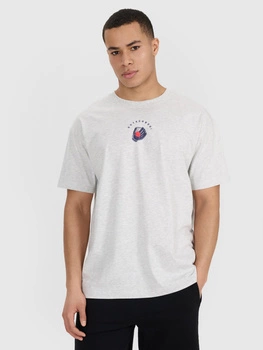 T-shirt oversize z nadrukiem męski 4F 4FRSS25TTSHM2981-27M