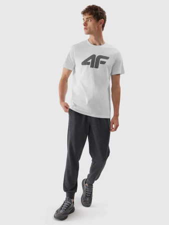 4F Koszulka męska 100% bawełna 4FWSS24TTSHM1155-10S Biały